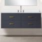 Lexora Home Castor 48" Single Bathroom Vanity in Blue with 2 cm White Quartz Top and Rectangular Sink, , large
