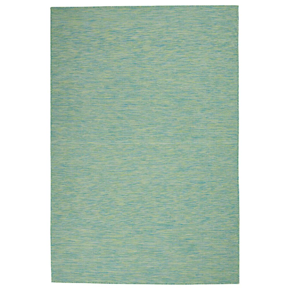 Nourison Positano 2"2" x 12" Blue and Green Indoor/Outdoor Runner, , large
