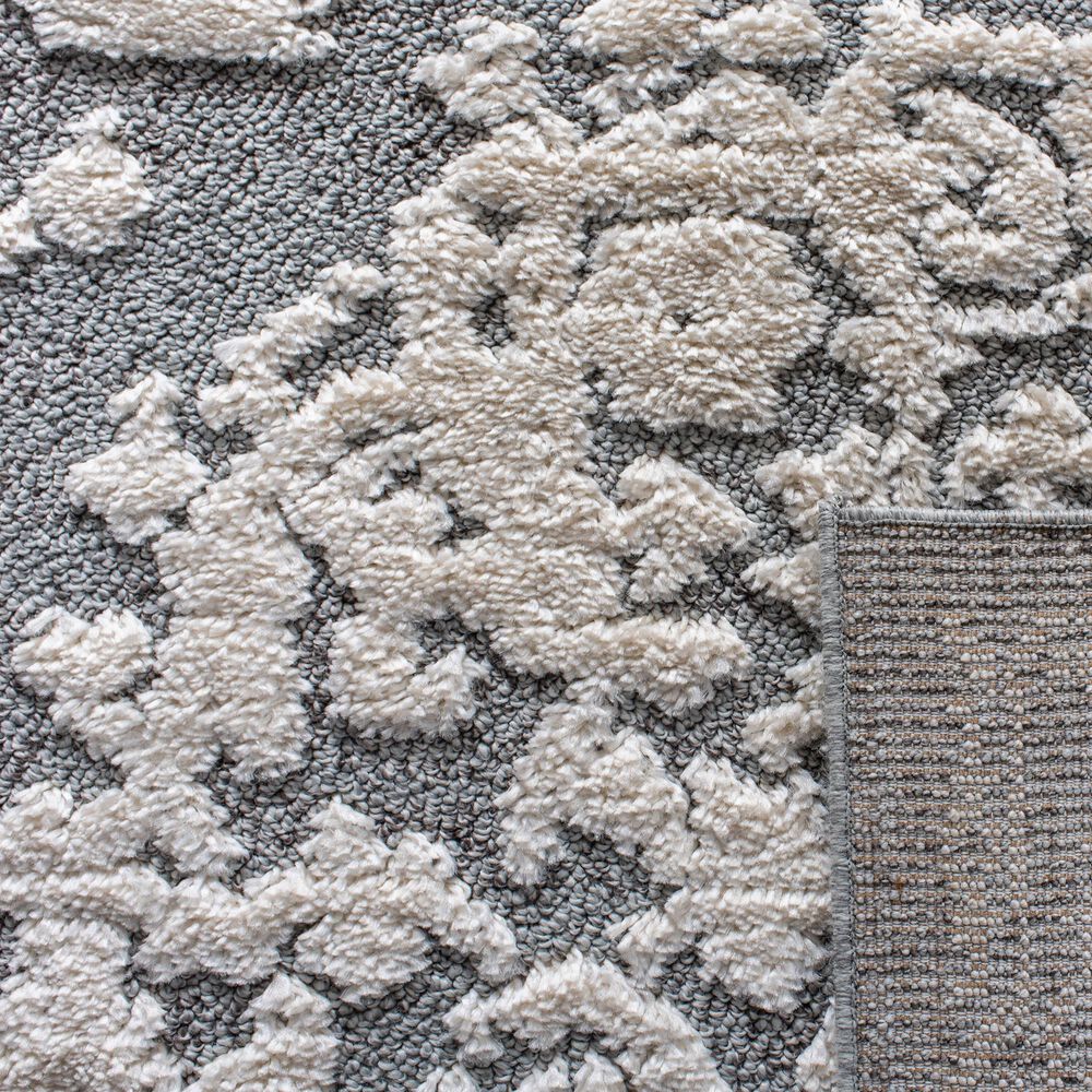 Safavieh Martha Stewart Lucia Shag MSR0739A 2&#39;6&quot; x 3&#39;9&quot; White and Light Grey Area Rug, , large