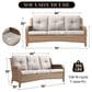 Sunwell Garden Outdoor Sofa with Yellow Rattan in Beige, , large