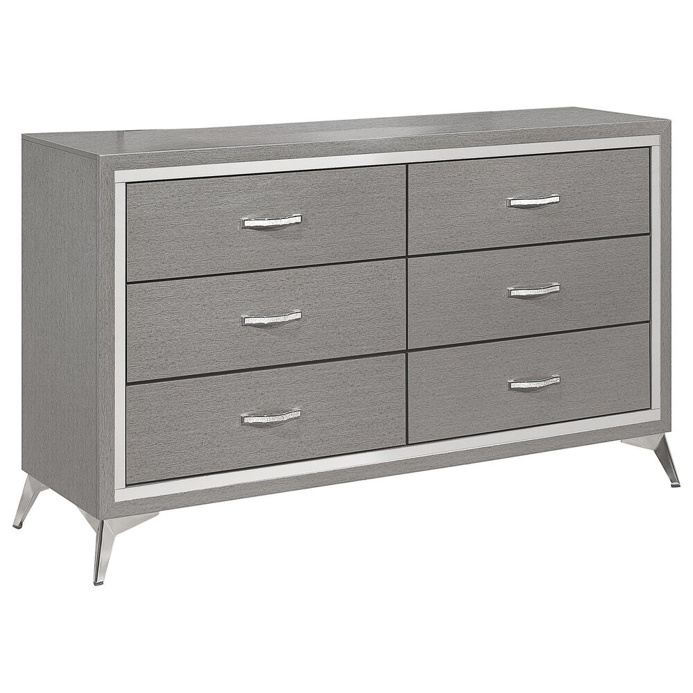 New Heritage Design Huxley 6-Drawer Dresser in Gray, , large