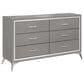 New Heritage Design Huxley 6-Drawer Dresser in Gray, , large