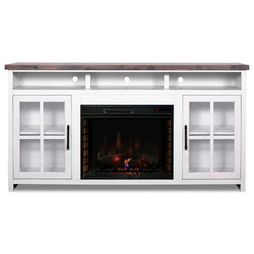Endress International Hampton 74" Fireplace TV Console in Barnwood and Jasmin White, , large