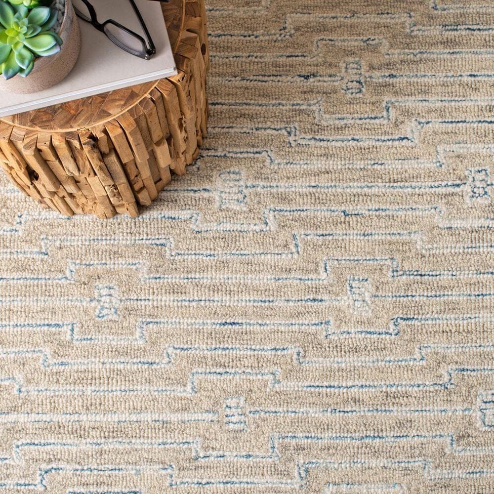 Safavieh Micro-Loop MLP178F 8&#39; x 10&#39; Light Grey and Ivory Area Rug, , large