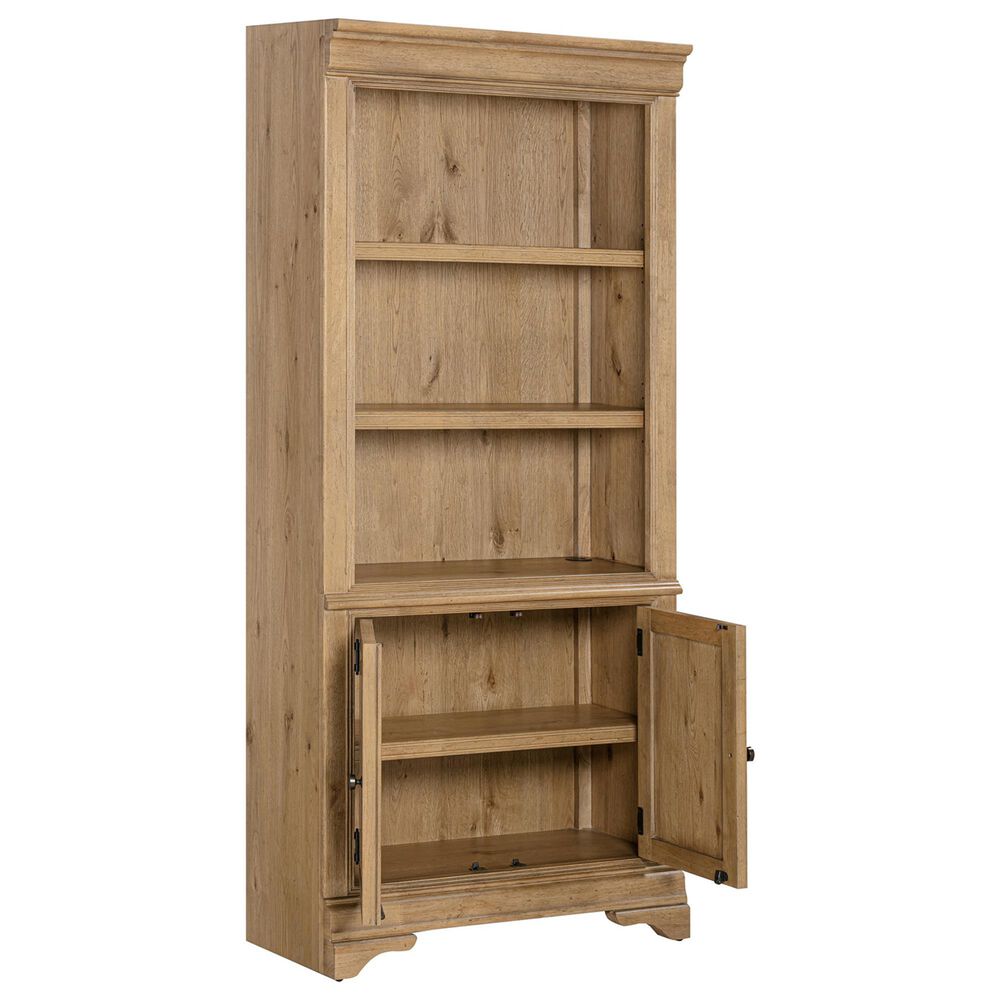 Riva Ridge Chateau Philippe 3-Piece Executive Desk with Bookcase and File Cabinet Set in Cognac, , large