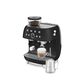 SMEG Espresso Manual Coffee Machine with Grinder in Matte Black, , large
