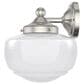 Hunter Saddle Creek 3-Light Vanity with White Shade in Brushed Nickel, , large