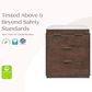 Delta Children Forever 4-Drawer Dresser with Changing Top in Teak Brown, , large