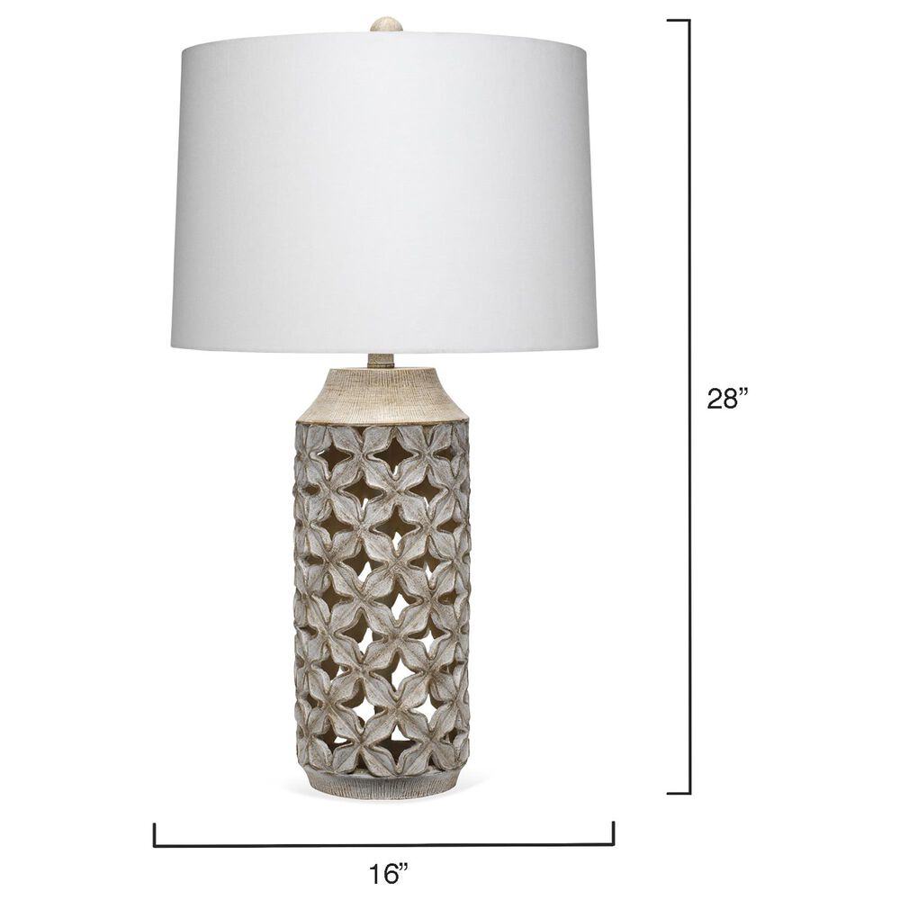 Splendor Living Flora Table Lamp in White Washed, , large