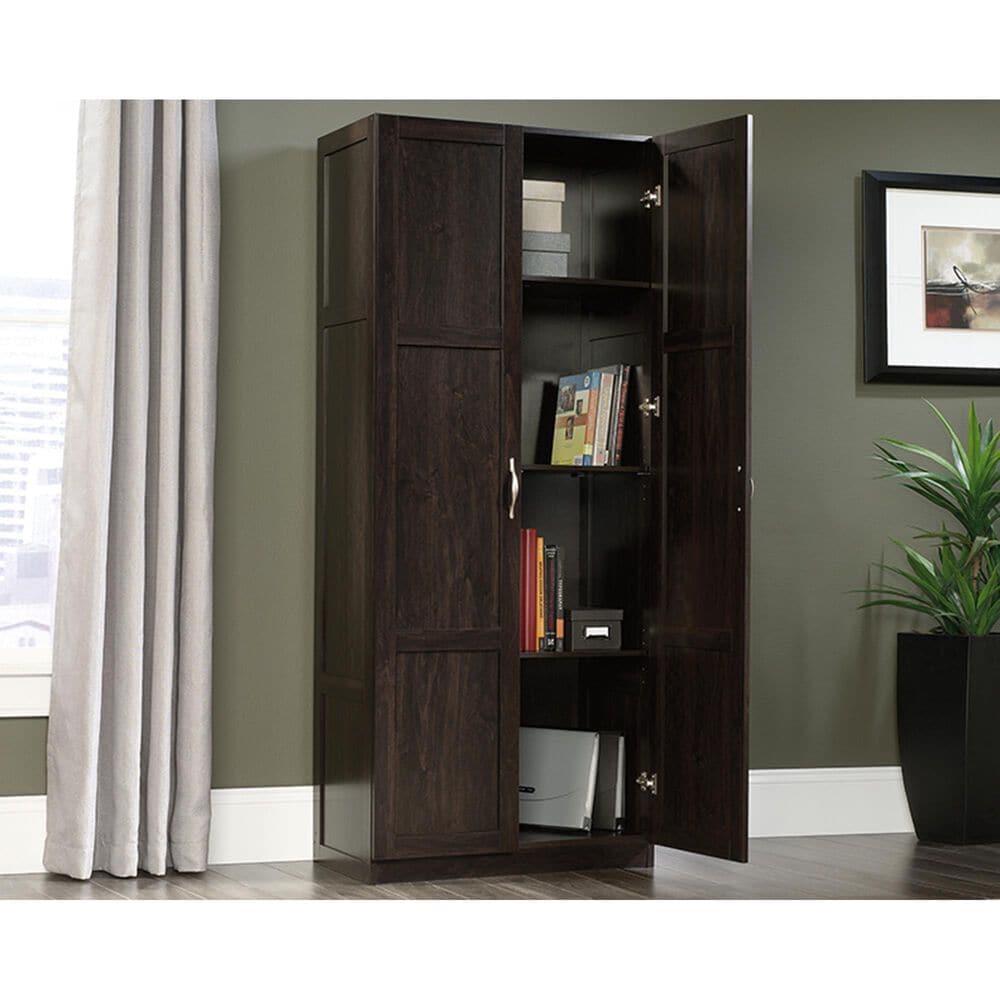 Sauder Storage Cabinet in Cinnamon Cherry, , large