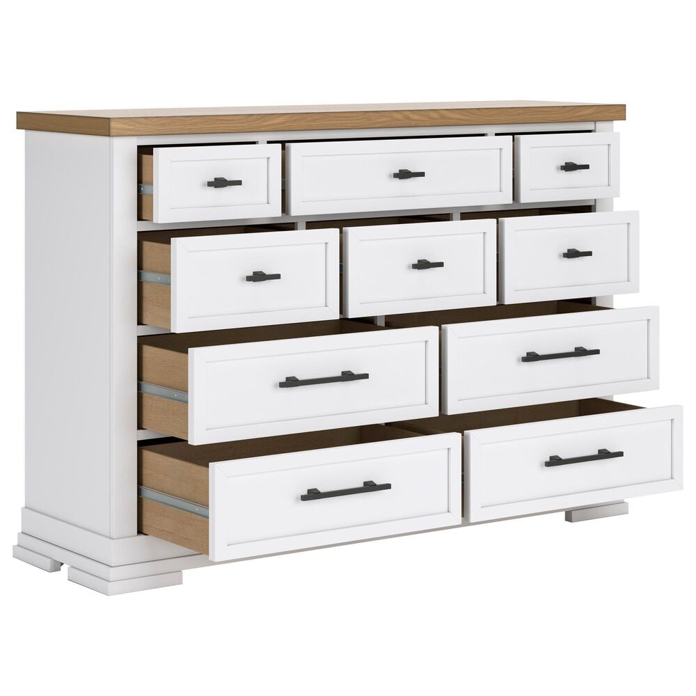 Ashley Ashbryn Dresser in White and Natural, , large
