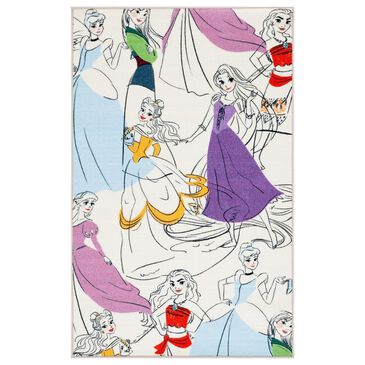 Safavieh Disney Princess Inspire 3"3" x 5"3" Ivory and Pink Kids Rug, , large