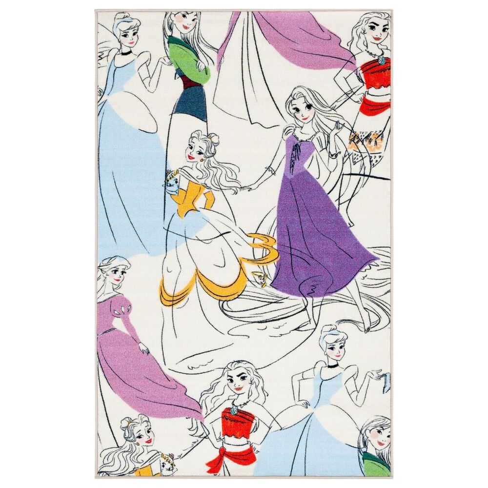 Safavieh Disney Princess Inspire 3"3" x 5"3" Ivory and Pink Kids Rug, , large