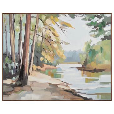 Slatehouse Riverside Pines 50" x 40" Wall Art in Green, , large