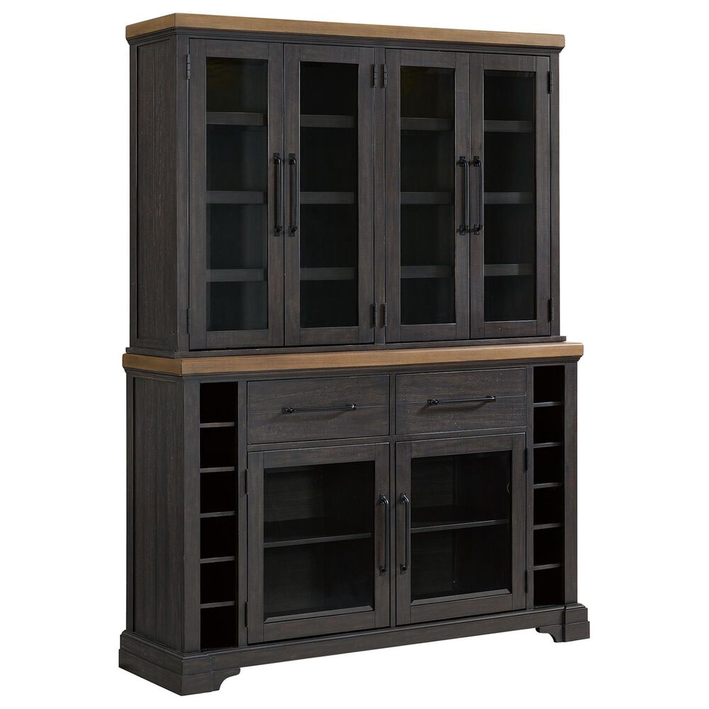 Mayberry Hill Montrose Server with Hutch in Espresso and Brown, , large