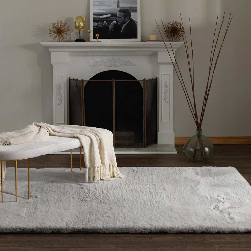 Central Oriental Ultimate Angora Light Gray 7'6" x 9'6" Area Rug, , large