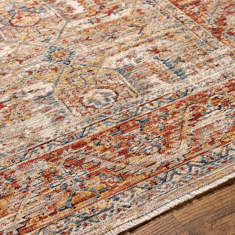 Surya Aspendos 2&#39; x 2&#39;11&quot; Dusty Pink, Rust, Burgandy, Wheat, Taupe, Gray, Charcoal, Denim, Black and Cream Area Rug, , large