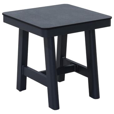 GatherCraft Cyrus Patio Rectangular End Table in Black, , large