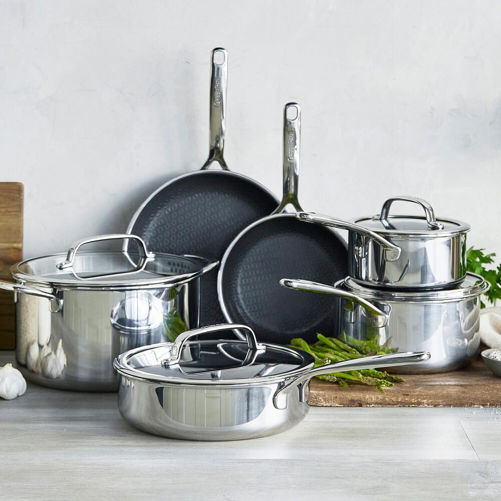 Green Pan Spectra 10-Piece Cookware Set in Stainless Steel, , large