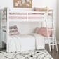 Linon Home Decor Beckett Twin Over Twin Bunk Bed in White, , large