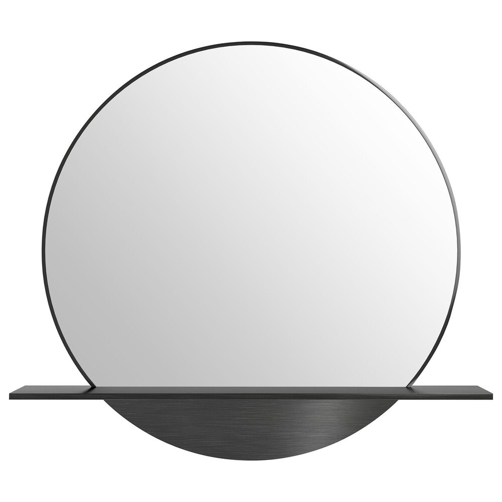 James Martin Platform 24&quot; Round Mirror in Modern Iron, , large