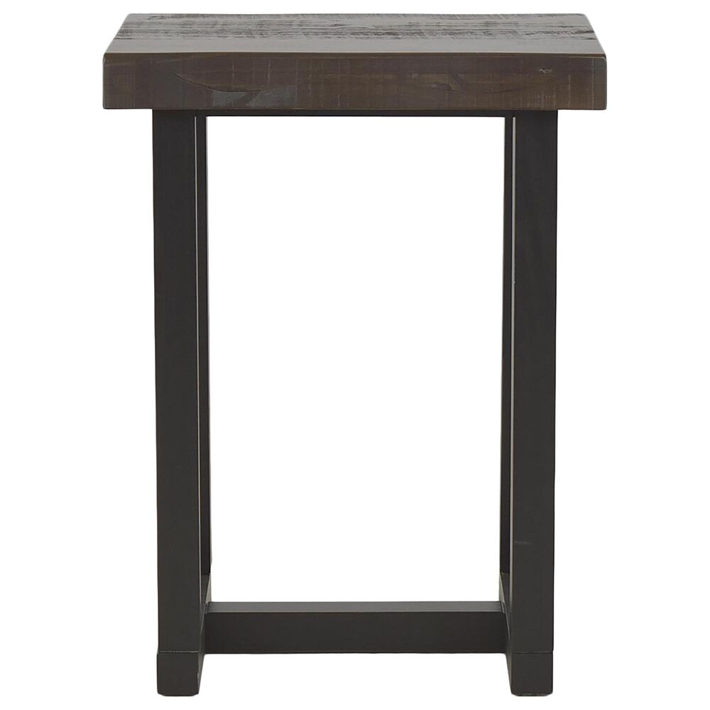 Steve Silver Jennings Live Edge Stool in Distressed Cherry and Ebony, , large