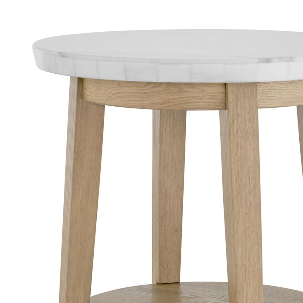 Crystal City Vida End Table in Burnished Blonde and White, , large