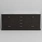 Lexora Home Dukes 80" Double Bathroom Vanity in Espresso with 2 cm White Quartz Top and Rectangular Sinks, , large