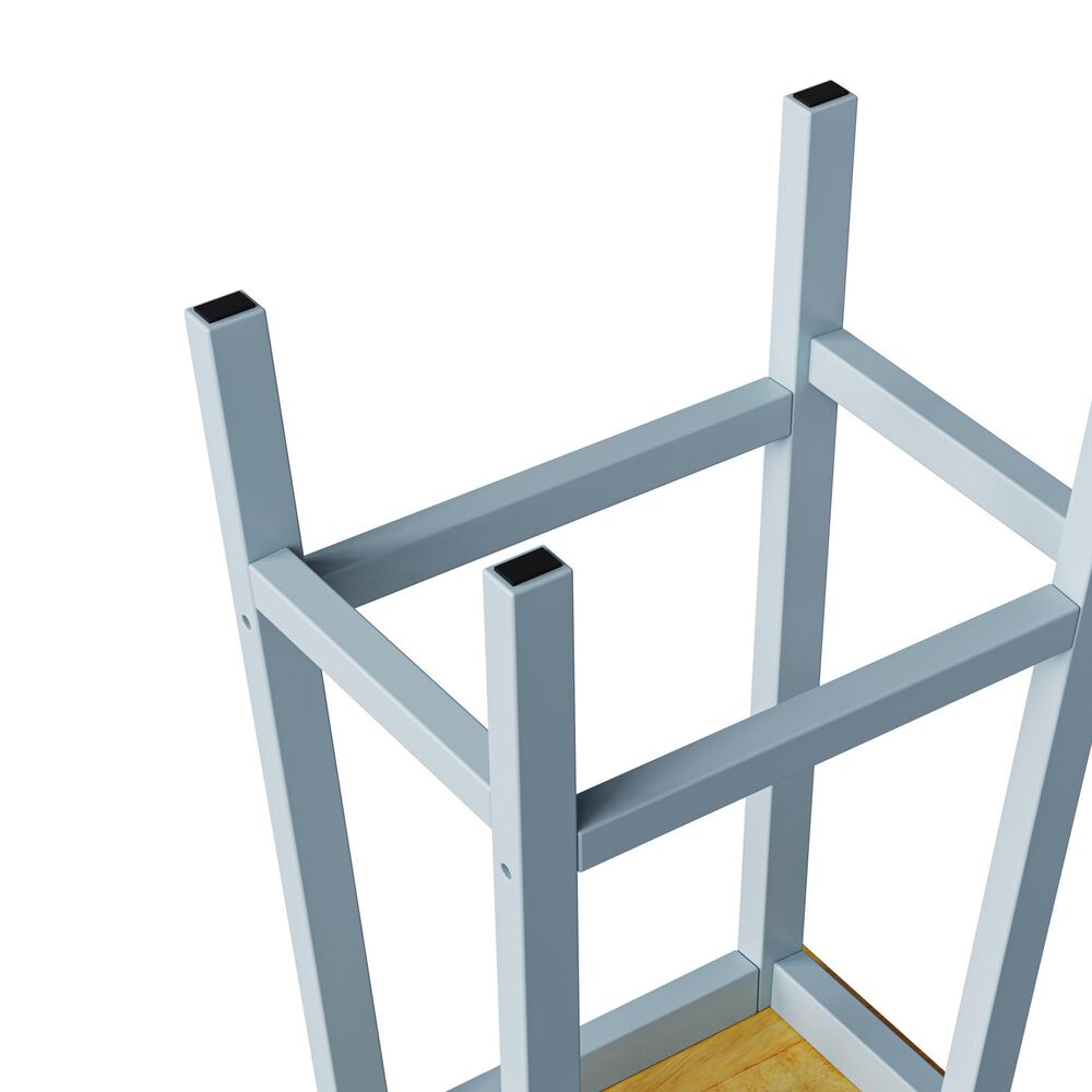 HOMLUX 25.6" Counter Stool in Light Brown and Grey Blue (Set of 2), , large