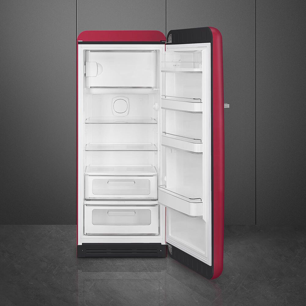 SMEG 9.53 Cu. Ft. Freestanding Compact Refrigerator with Right Handle in Ruby Red, , large