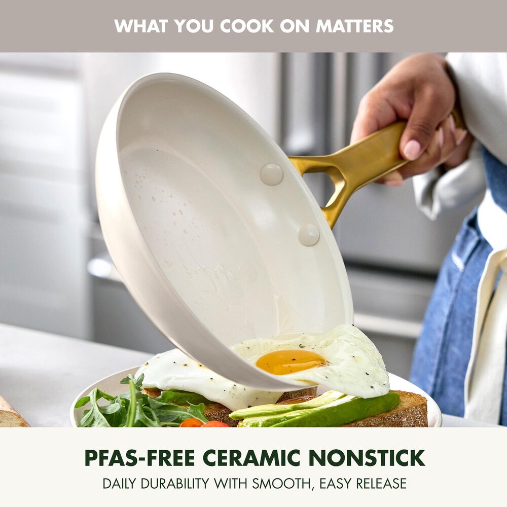 Green Pan Reserve Pro 8" Nonstick Open Frypan in Cream, , large