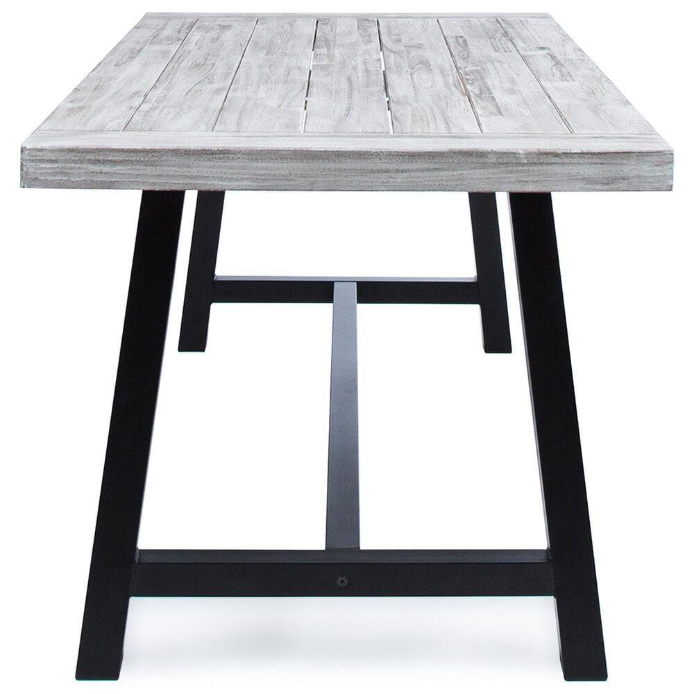Hearth and Haven Carlie Outdoor Dining Table in Grey and Black - Table Only, , large