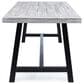 Hearth and Haven Carlie Outdoor Dining Table in Grey and Black - Table Only, , large