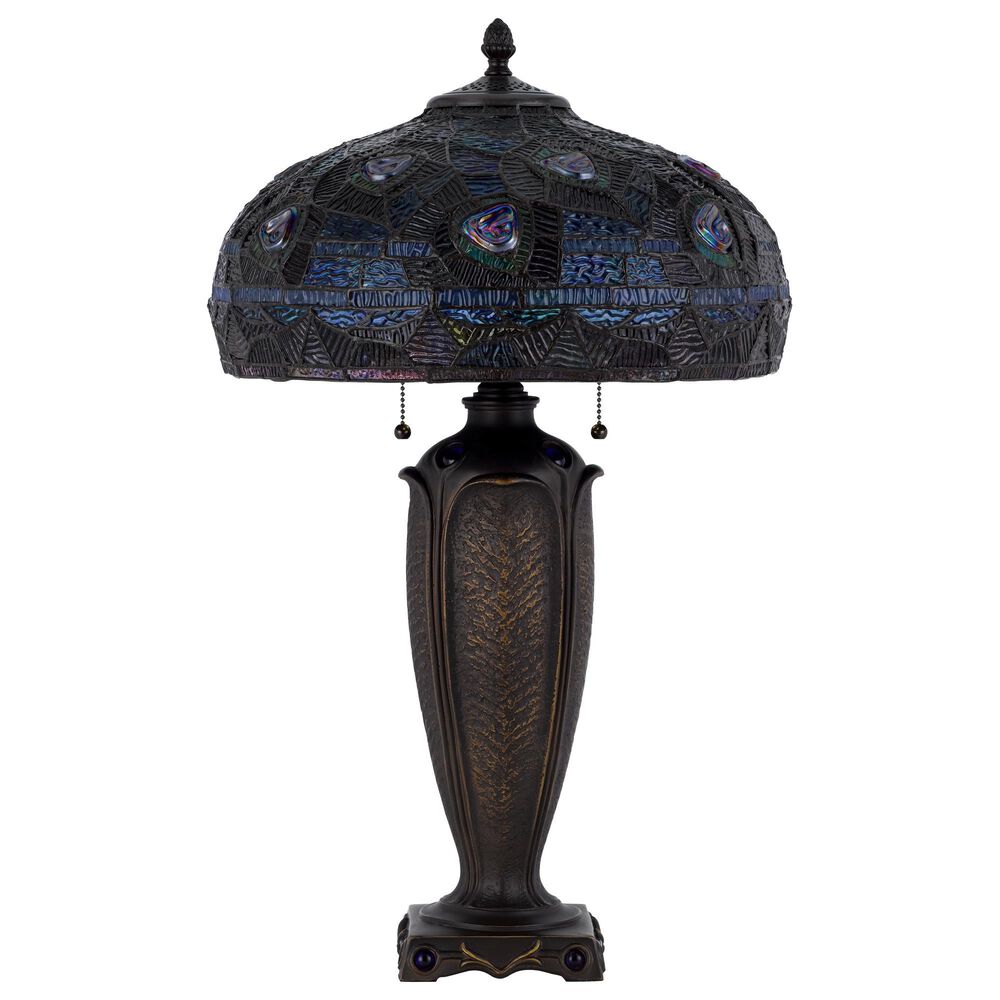 Cal Lighting Tiffany Table Lamp in Dark Bronze, , large