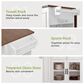 HOMLUX 54" Mobile Kitchen Island with Glass Door Storage in Walnut and White, , large