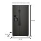 Whirlpool 24.6 Cu. Ft. 36" Wide Side-by-Side Refrigerator in Black, , large