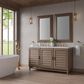 James Martin Vanities Portland 60" Double Bathroom Vanity in Whitewashed Walnut with 3 cm Eternal Jasmine Pearl Silestone Top, Rectangular Sinks and FreePower Wireless Charger, , large