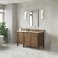 James Martin Brittany 60" Single Bathroom Vanity in Pecan with 3 cm Siberian Silestone Top, Rectangular Sink and FreePower Wireless Charger, , large