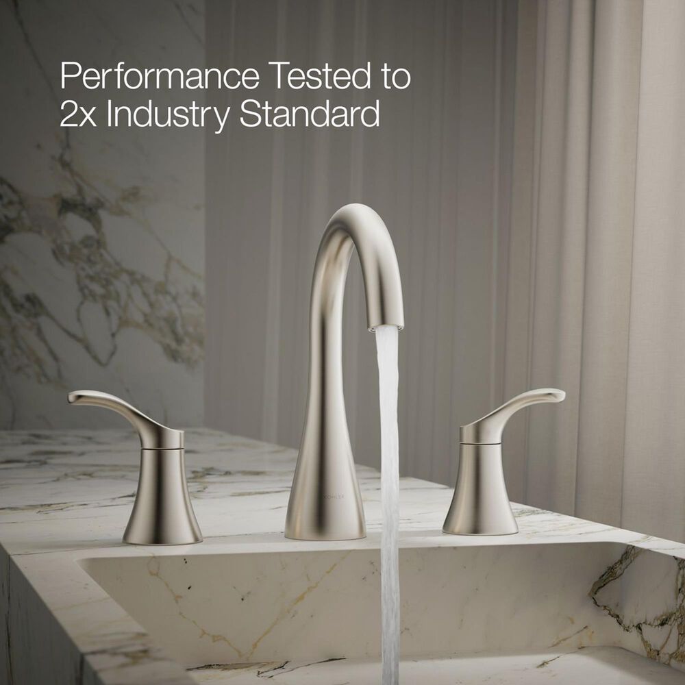 Kohler Simplice Widespread Bathroom Sink Faucet in Vibrant Brushed Nickel, , large