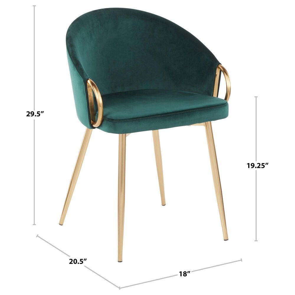 Lumisource Claire Chair in White/Gold, , large