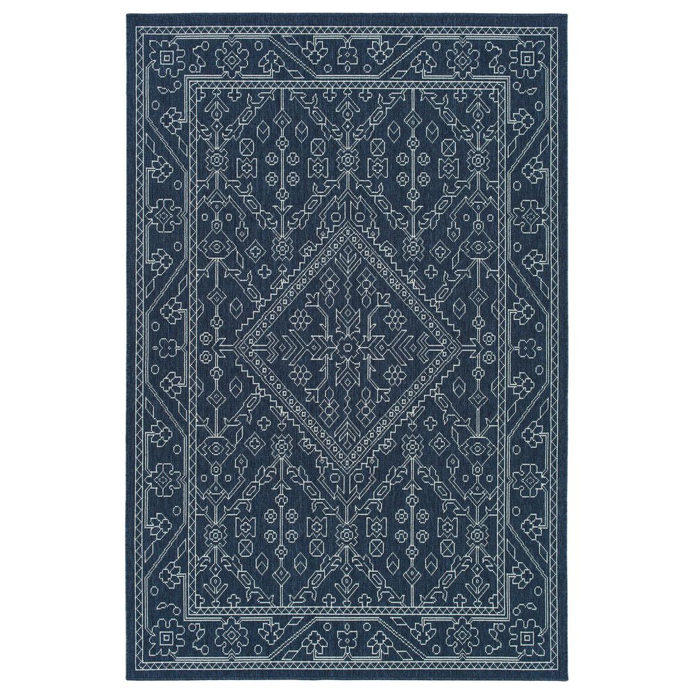 Kaleen Rugs Sunice 2"2" x 8" Navy and White Runner, , large