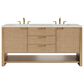 James Martin Vanities Solene 72" Double Bathroom Vanity in Seaside Oak with 3 cm Eternal Jasmine Pearl Quartz Top and Rectangular Sinks, , large