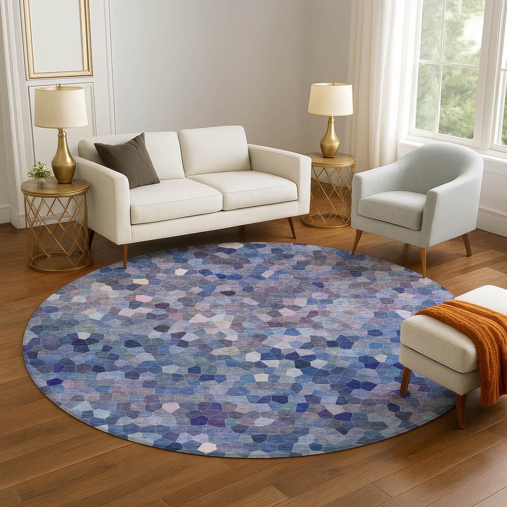 Dalyn Rug Company Kaleidoscope Baltic 8' Round Indoor/Outdoor Area Rug, , large