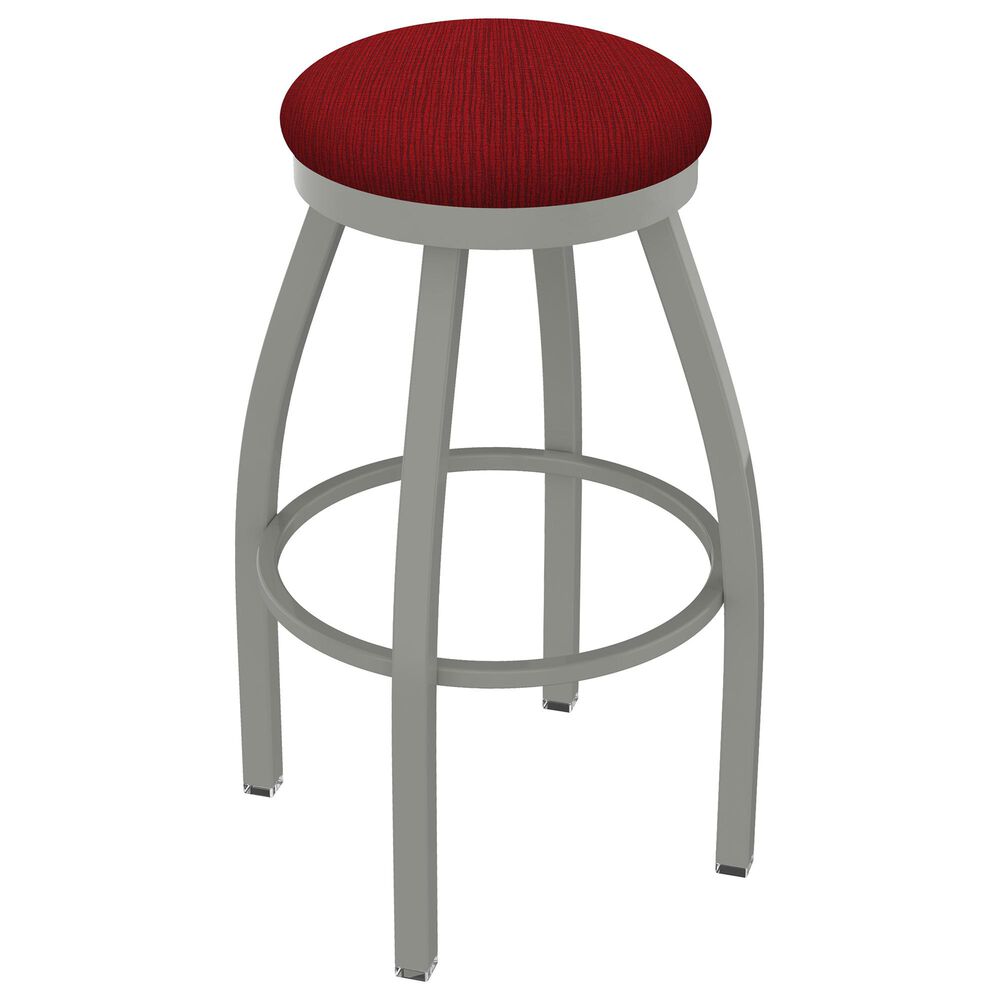 Holland Bar Stool 802 Misha 25" Swivel Counter Stool with Anodized Nickel and Graph Ruby Seat, , large