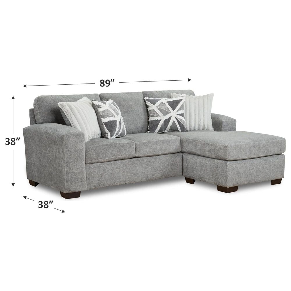 Arapahoe Home Sofa Chaise w/ Reversible Chaise in Posh Gray, , large