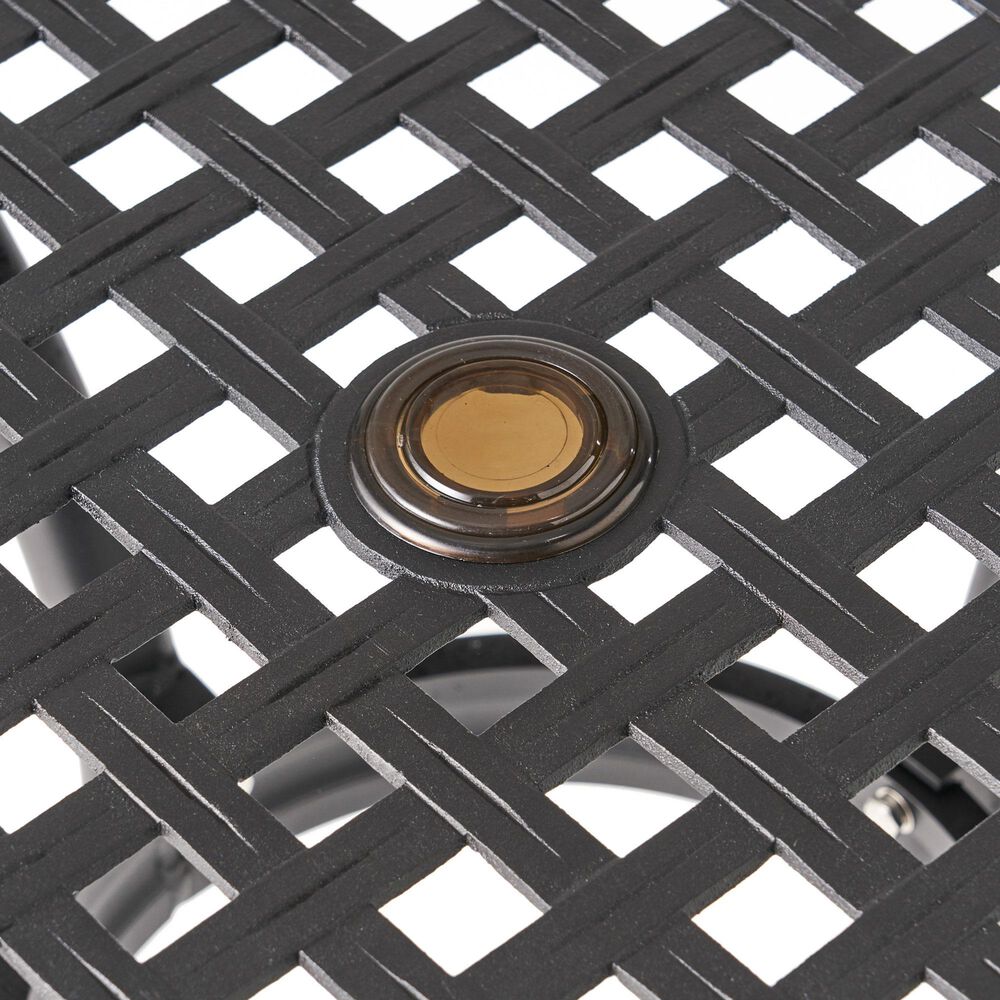 Hearth and Haven Cayman Outdoor Dining Table in Black - Table Only, , large