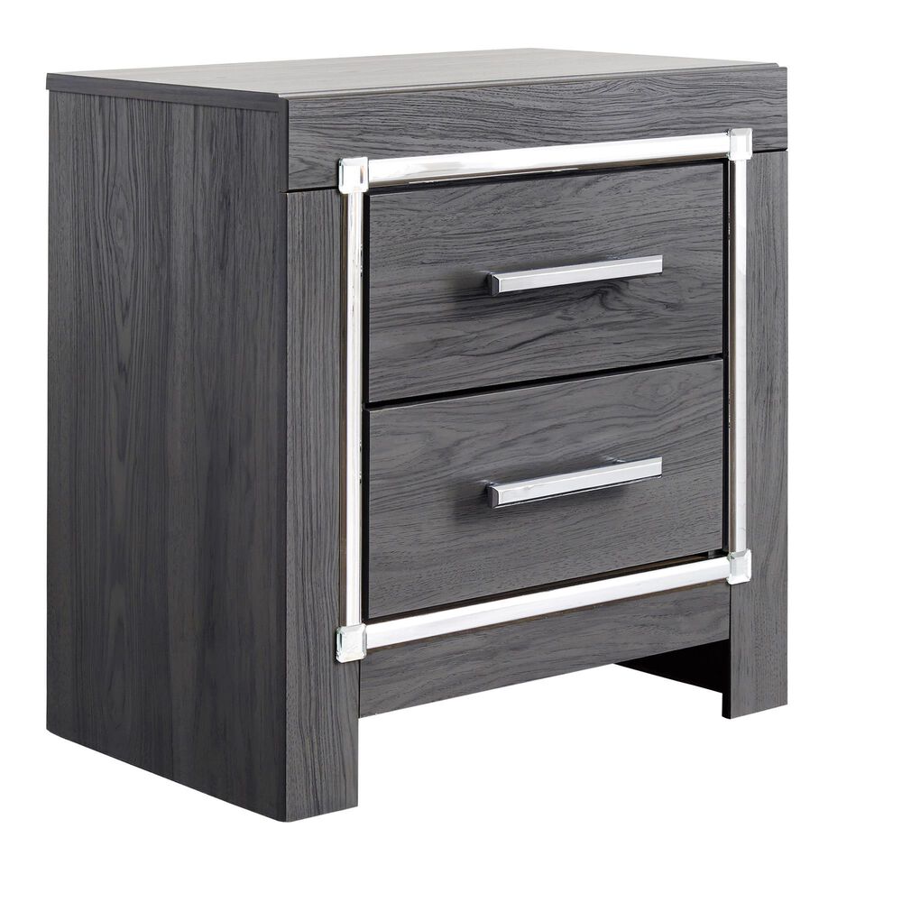Ashley Lodanna 2-Drawer Night Stand in Gray, , large
