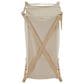 Household Essentials Collapsible Double X-Frame Laundry Hamper Sorter with Poly-Cotton Bags in Natural, , large