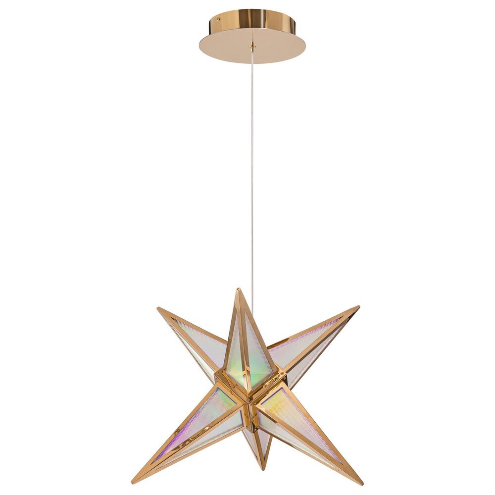 Golden Lighting Spectrum 18" 1-Light LED Chandelier in Rose Gold, , large