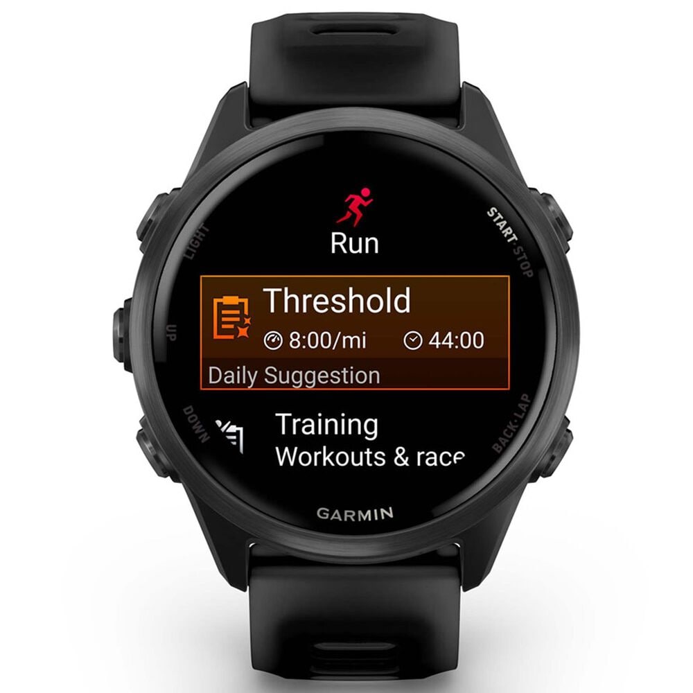 Garmin Forerunner 570 42mm Slate Gray Aluminum Case with Translucent Black and Black Band, , large